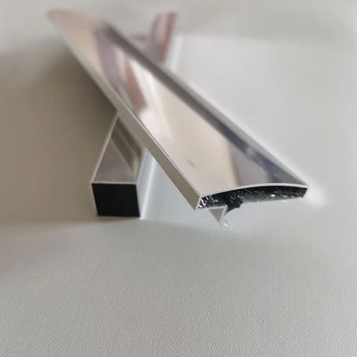 Mechanical Bright Polished Mirror Anodized Aluminum C U Profile with Customized Color for Shower Room