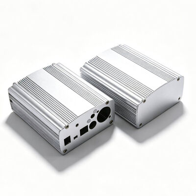 6063 Alloy Silvery Anodized Audio Aluminum Heatsink Enclosure Extruded Aluminum Enclosure