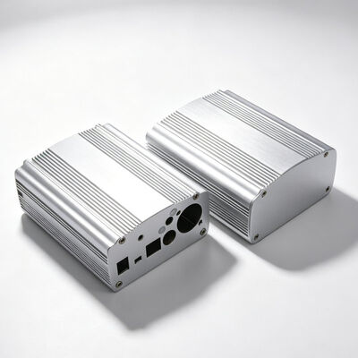 6063 Alloy Silvery Anodized Audio Aluminum Heatsink Enclosure Extruded Aluminum Enclosure