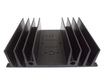 Anodized 6063/6061 nhôm tản nhiệt đùn hồ sơ với bạc, màu đen