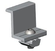 Anodized / Mill hoàn thành Solar End Clamp cho hệ thống lắp đặt mái nhà bằng phẳng