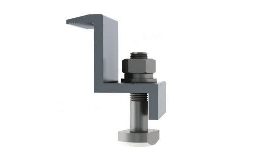 Mill finished End Clamp Of Solar Roof Mouting Systems , 35mm / 40mm/ 45mm