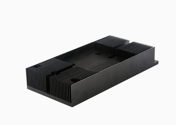 Đen Anodized 6060 Kích thước lớn Aluminium Heatsink Extrusion Profiles T66