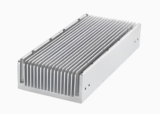 Tùy chỉnh Silver Anodized Radiator Aluminium Extrusion Heat Sink Profiles