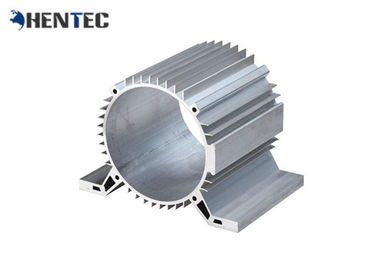 Bạc anodized hồ sơ công nghiệp hệ thống nhôm xi lanh Shell / nhôm tản nhiệt