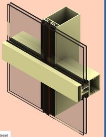 Hợp kim 6061 nhôm Curtain tường hồ sơ anodized cho xây dựng