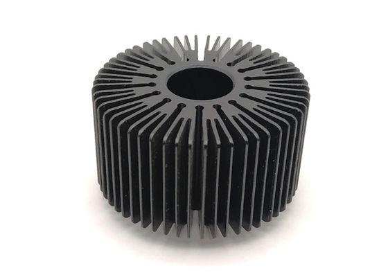 Hồ sơ đùn tản nhiệt nhôm T4 Led sáng màu đen Anodized
