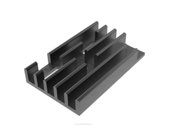 Hồ sơ đùn tản nhiệt nhôm hợp kim 6060 Đen Anodized Electrophoretic